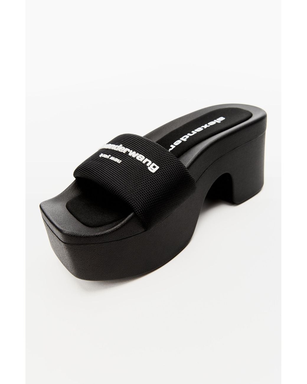 Alexander Wang Black 85Mm Platform Slide