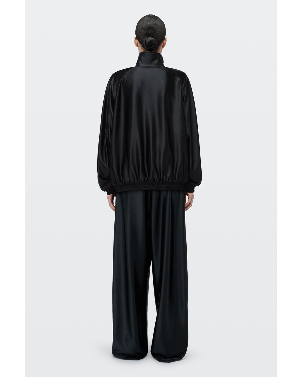 Alexander Wang Black Emboss Logo Panel Track Jacket