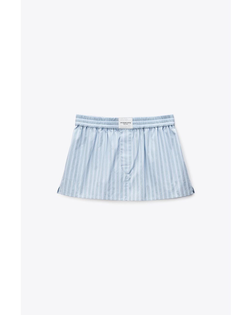 Alexander Wang Blue Mid-Rise Mini Boxer Skort