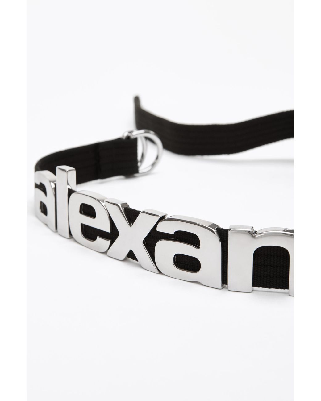 Alexander Wang Metal Letters Belt in Black | Lyst