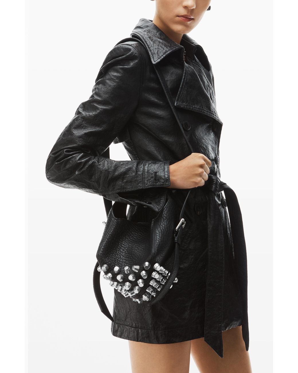 Alexander Wang Rex Small Bucket Bag In Lambskin Leather in Black Lyst