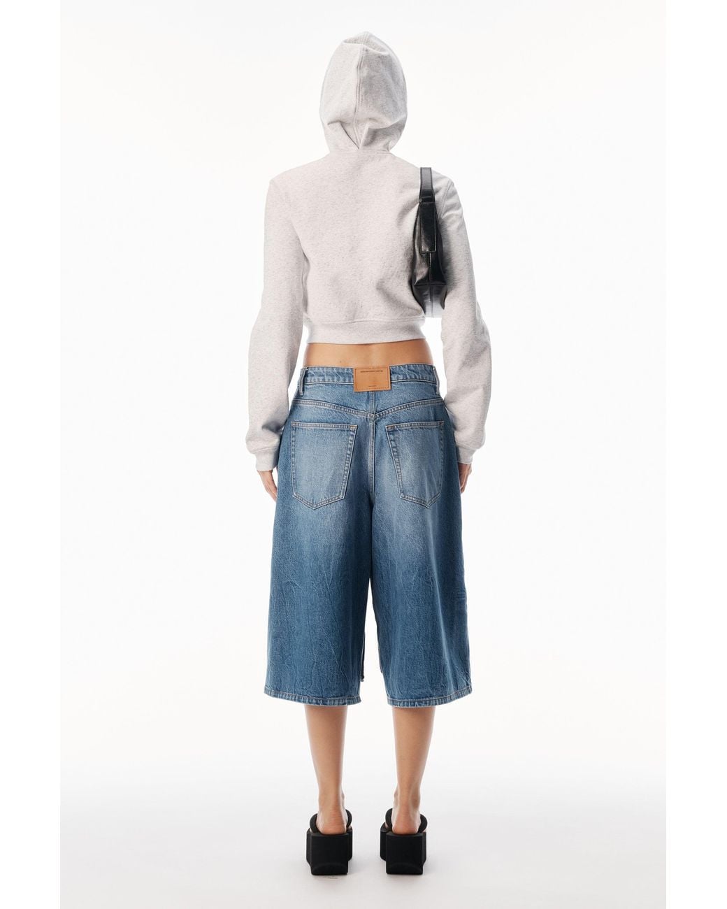Alexander Wang Blue Zip Front Midi Skort