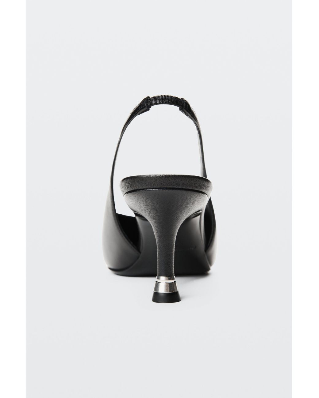 Alexander Wang Black Slasher 65Mm Zip Slingback