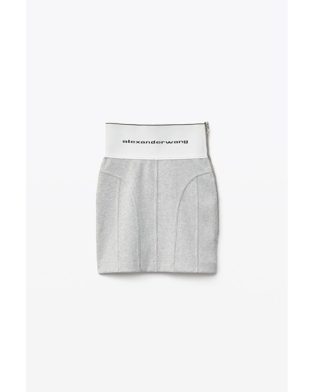 スカート ALEXANDER WANG Logo Elastic Skirt alexander-wang-GREY-Logo-