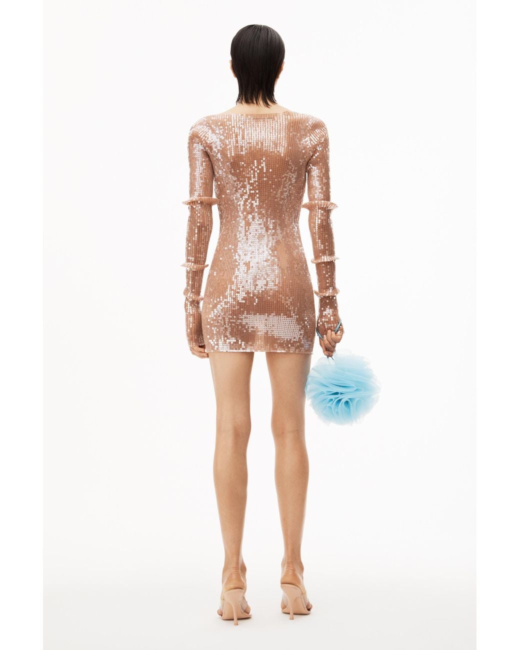 Alexander Wang Scoop Neck Mini Dress In Sequin Nylon | Lyst Alexander Wang Scoop Neck Mini Dress In Sequin Nylon | Lyst