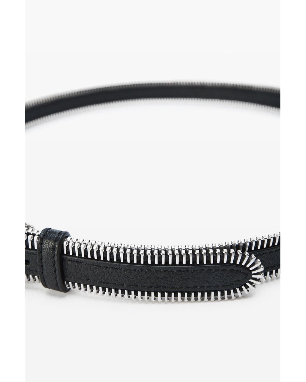 Alexander Wang Black Wide Zipper Belt