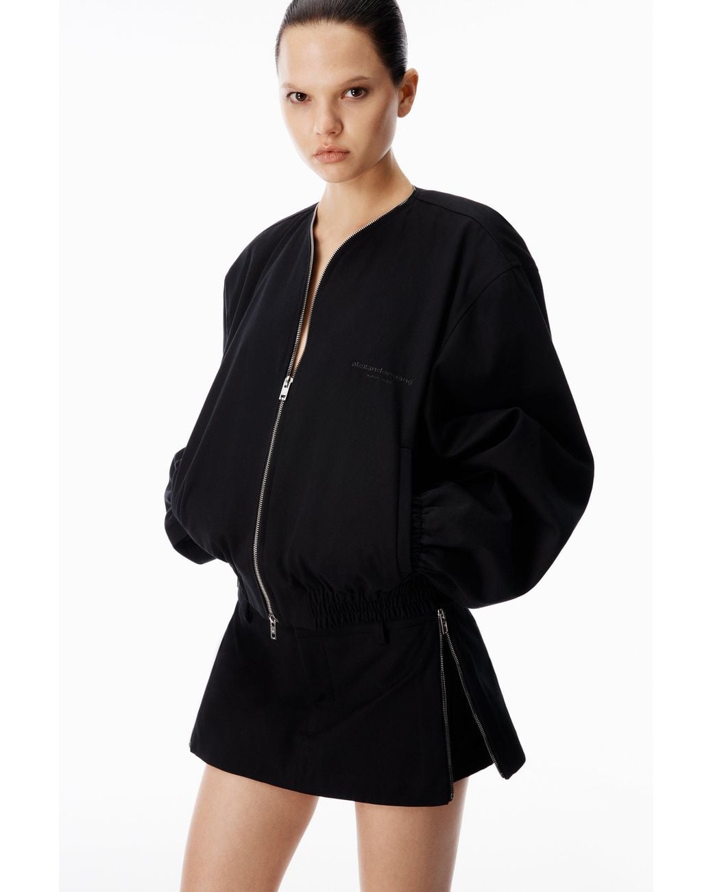 Alexander Wang Black Zip Mini Skort