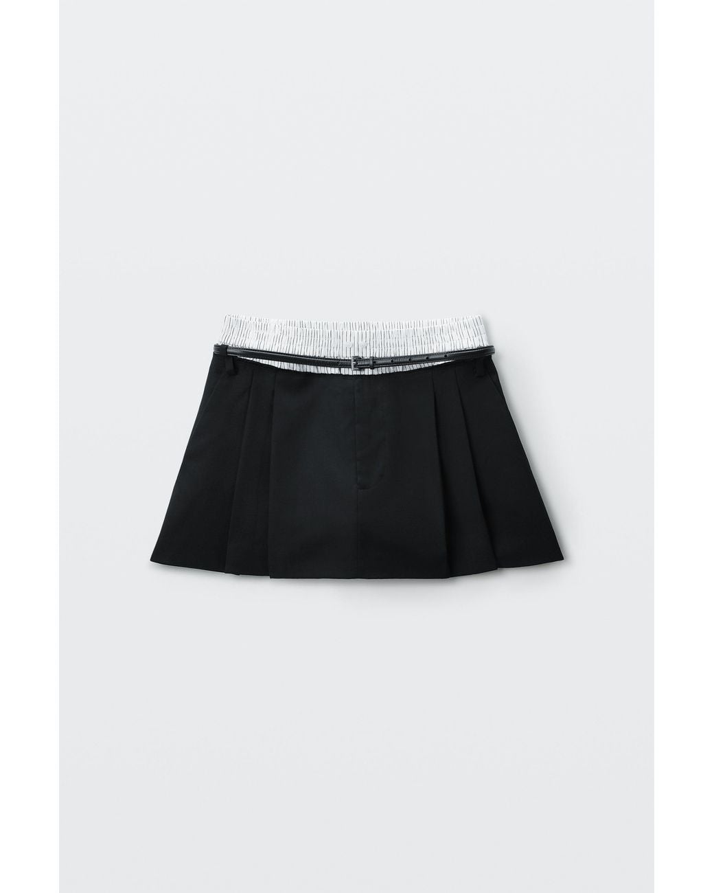 Alexander Wang Black Mid-Rise Layered Boxer Tailored Pant