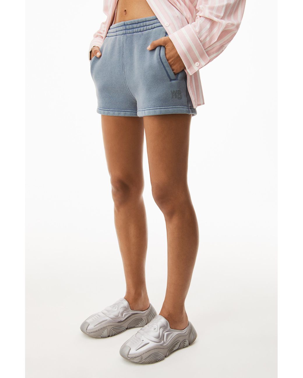 Alexander wang hotsell terry logo shorts