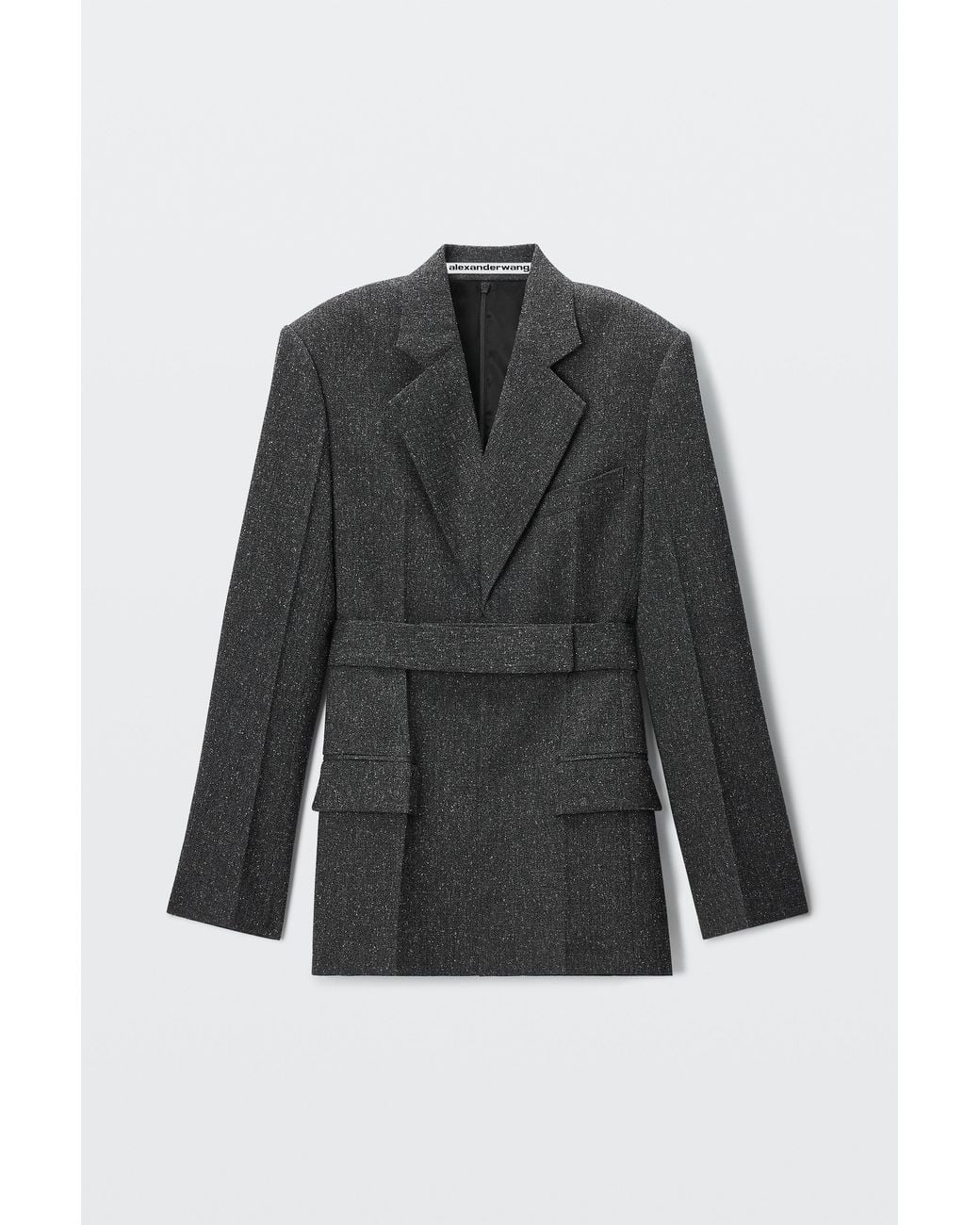 Alexander Wang Black Tweed Blazer Dress