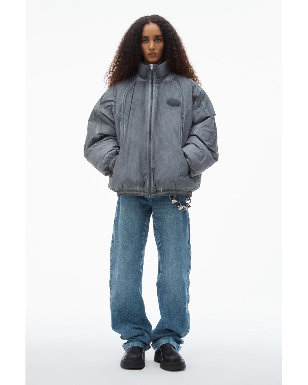 Alexander Wang ジップ トラックジャケット alexander wang - 【ラスト1点】 HALF ZIP TRACK JACKET IN