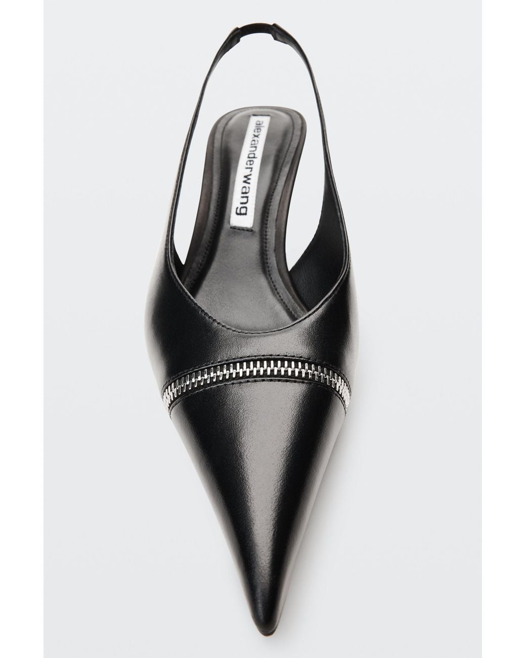 Alexander Wang Black Slasher 65Mm Zip Slingback