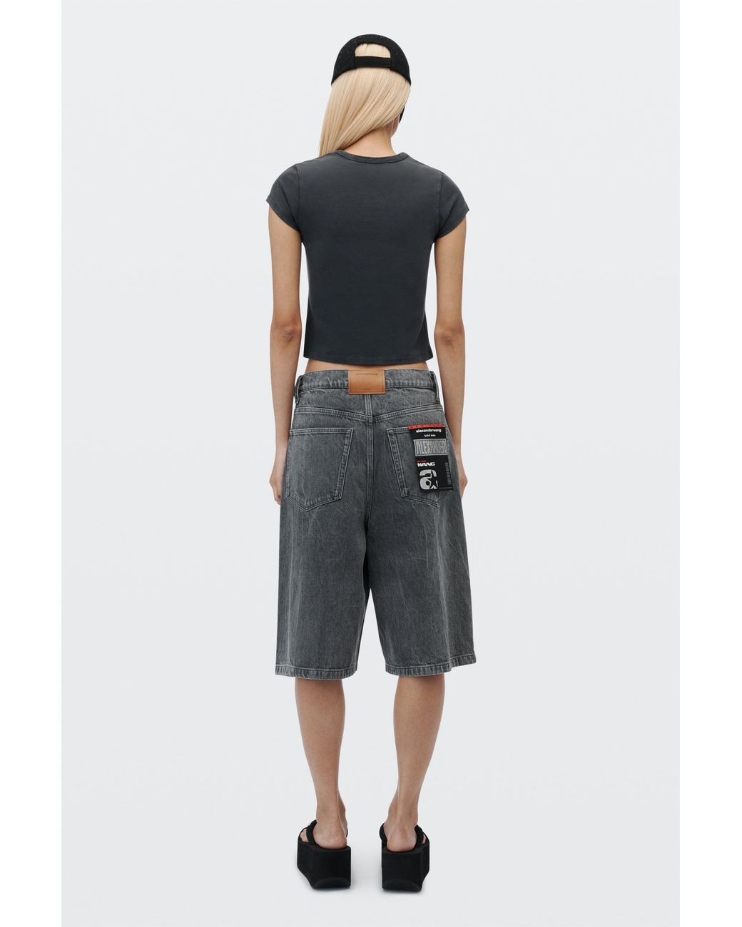 Alexander Wang Gray Graphic Low Rise Board Short