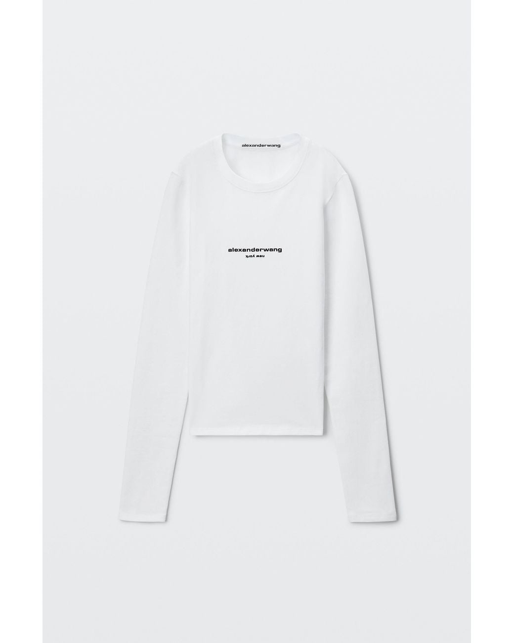 Alexander Wang Black Logo Print Fitted Tee