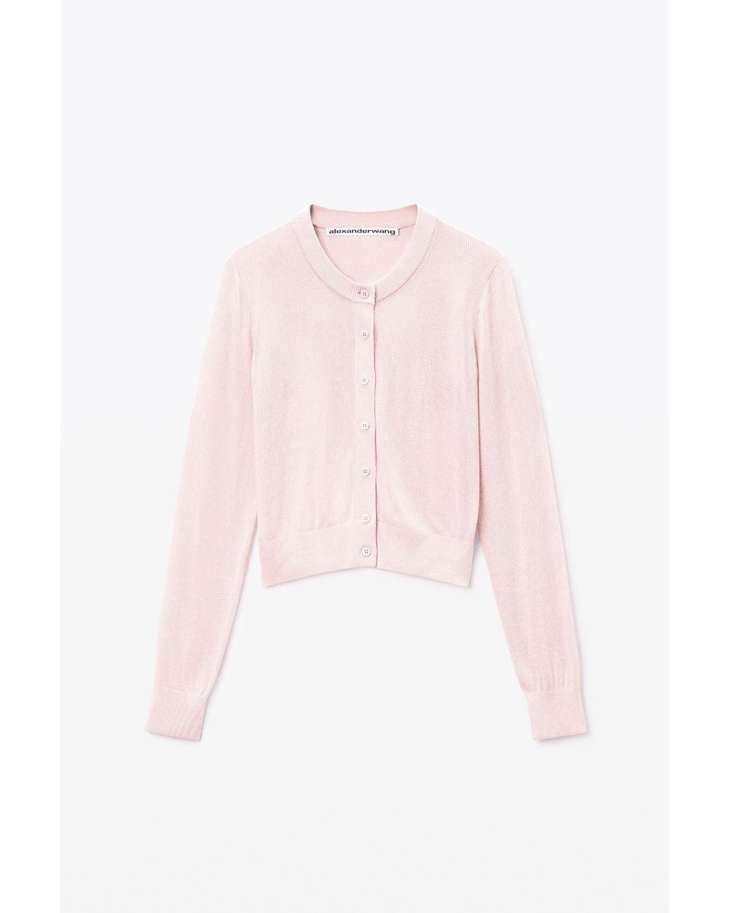 Alexander Wang Black Crystal Hotfix Cropped Cardigan