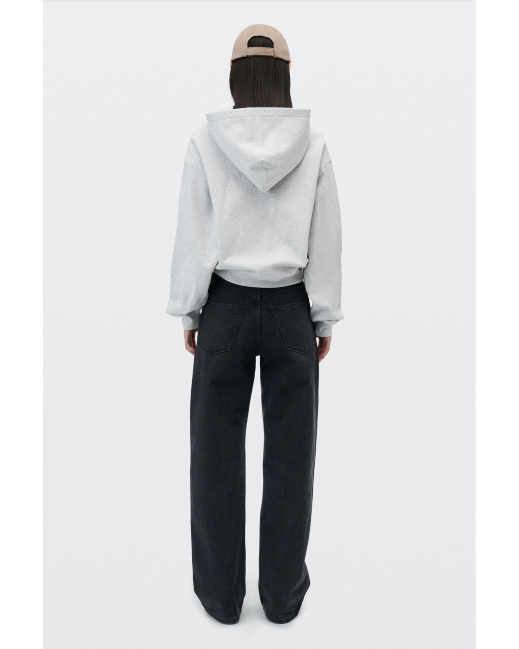 Alexander Wang Blue Float Mid-Rise Relaxed Crystal Hotfix Logo Fly Jean