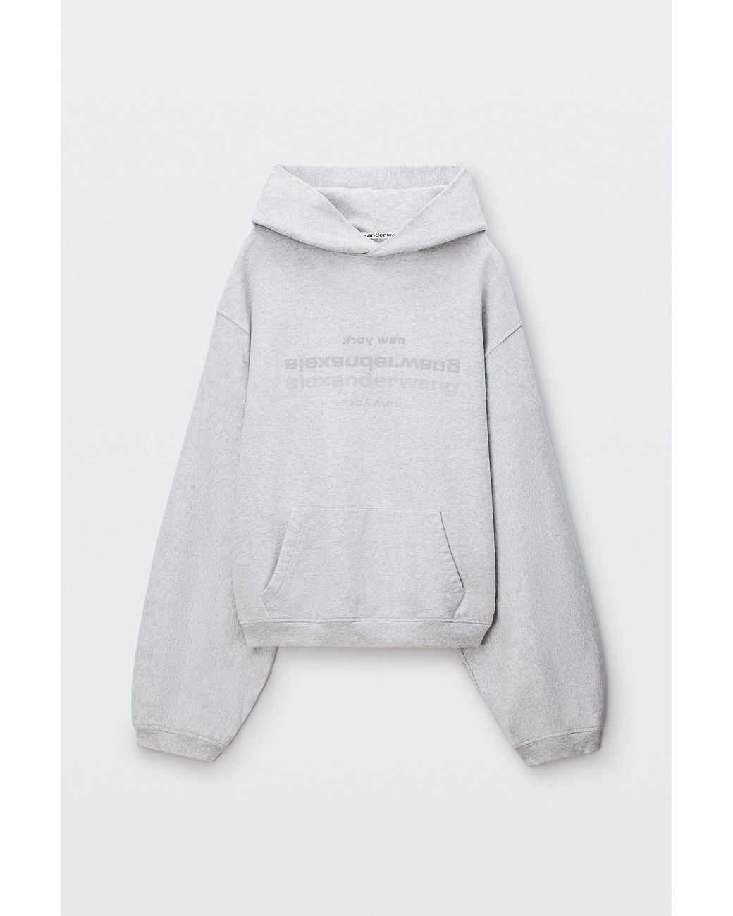 Alexander Wang White Mirror Logo Oversized Hoodie