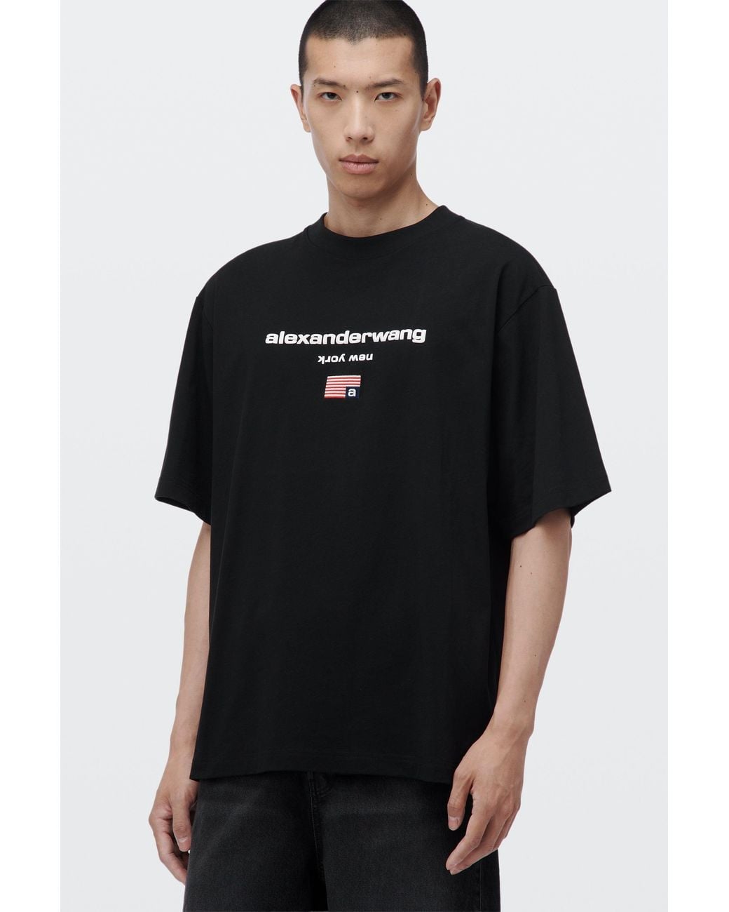 Alexander Wang White Logo Graphic Short Sleeve Tee