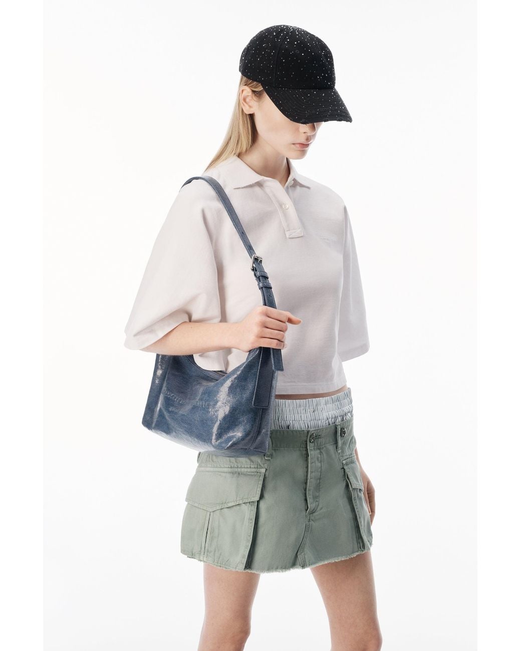Alexander Wang Green Cargo Mini Skirt With Boxer Waistband