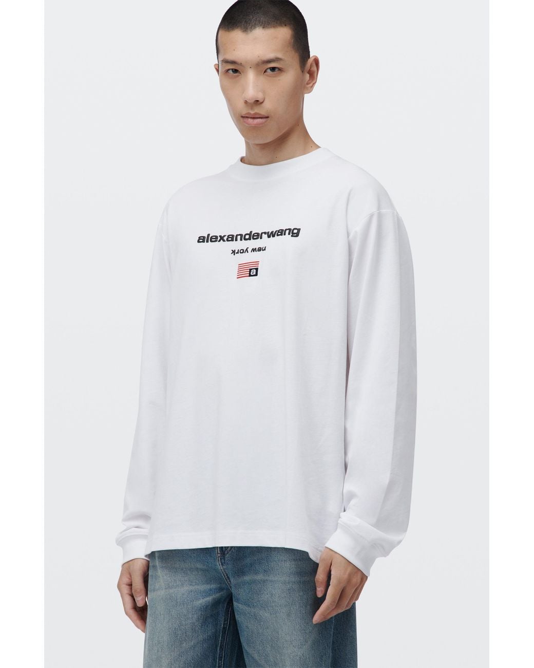 Alexander Wang Black Logo Graphic Long Sleeve Tee