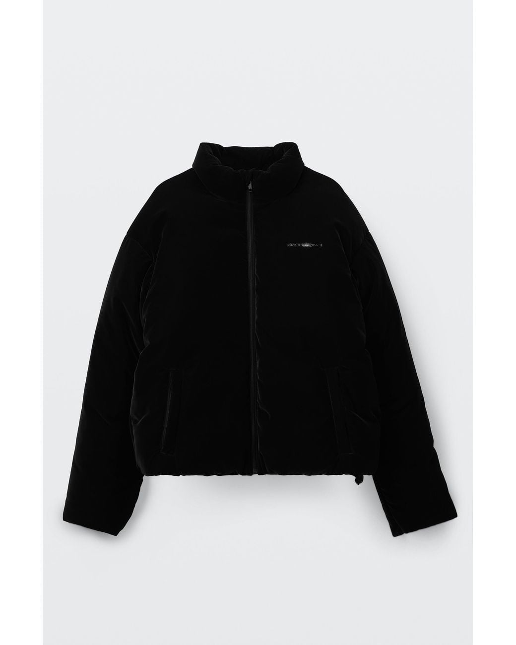 Alexander Wang Black Oversized Velvet Classic Puffer