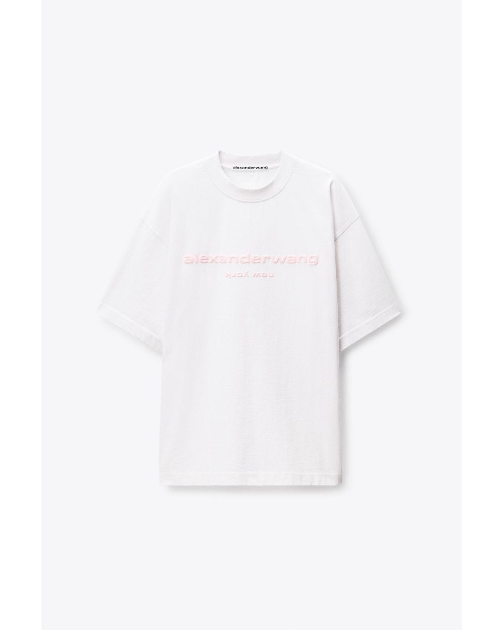 Alexander Wang White Puff Logo Oversized Tee