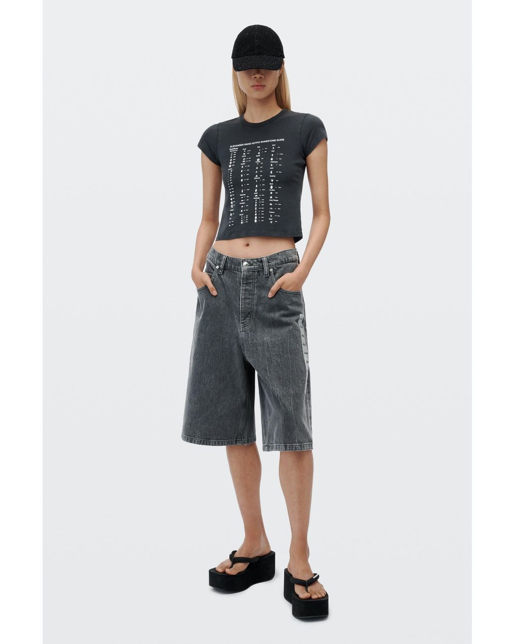 Alexander Wang Gray Graphic Low Rise Board Short