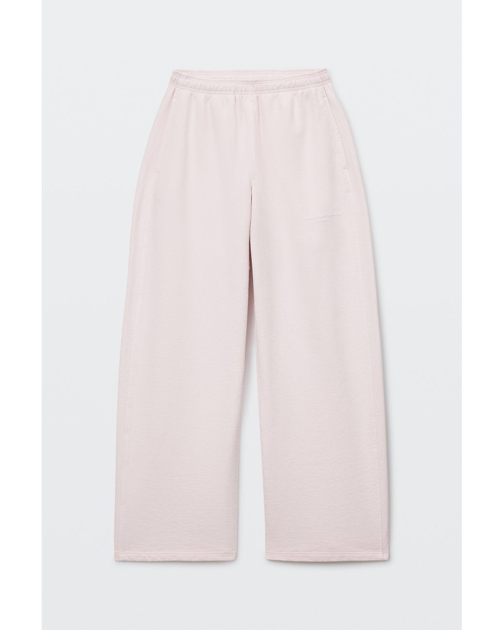 Alexander Wang Pink Logo Print Mid-Rise Relaxed Sweatpant