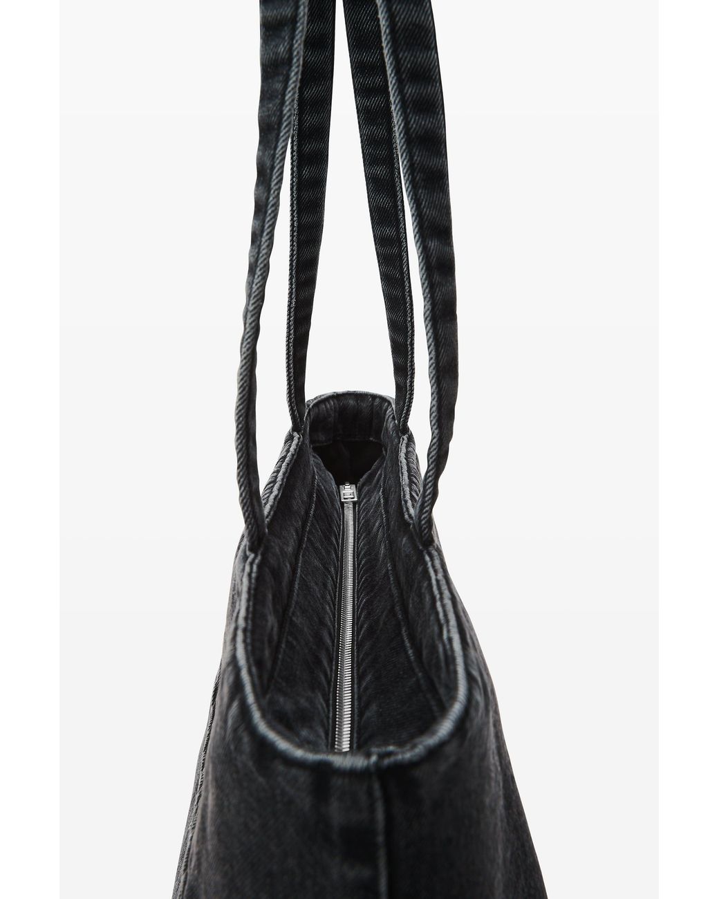 Alexander Wang Black Punch Denim Medium Tote