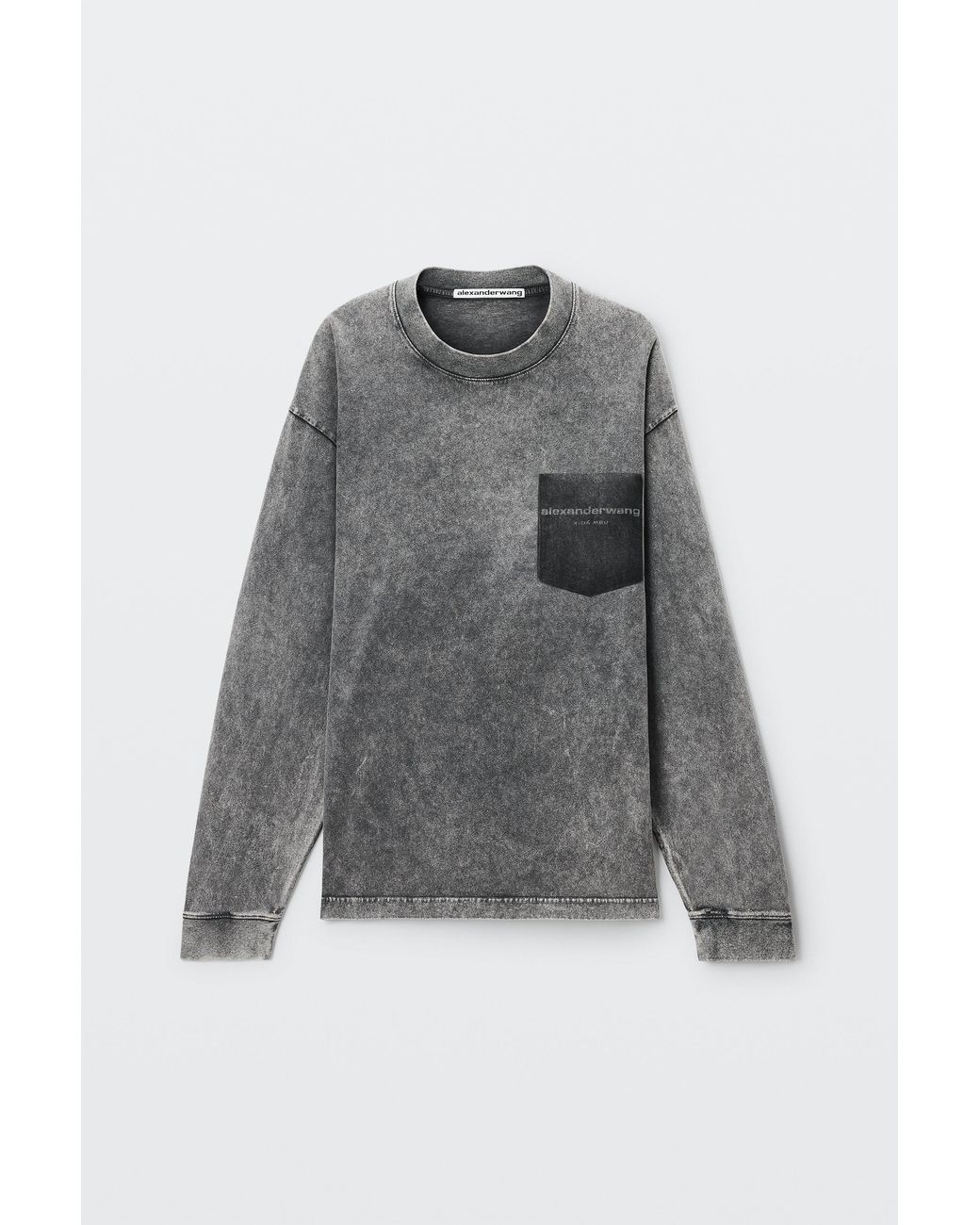 Alexander Wang Gray Shadow Pocket Tee