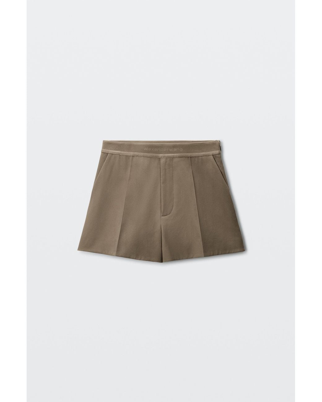 Alexander Wang Natural Logo Elastic High-Rise Mini Short
