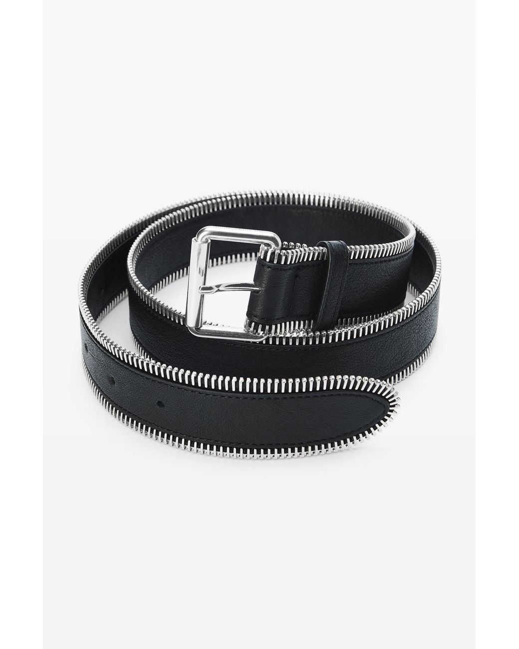 Alexander Wang Black Wide Zipper Belt