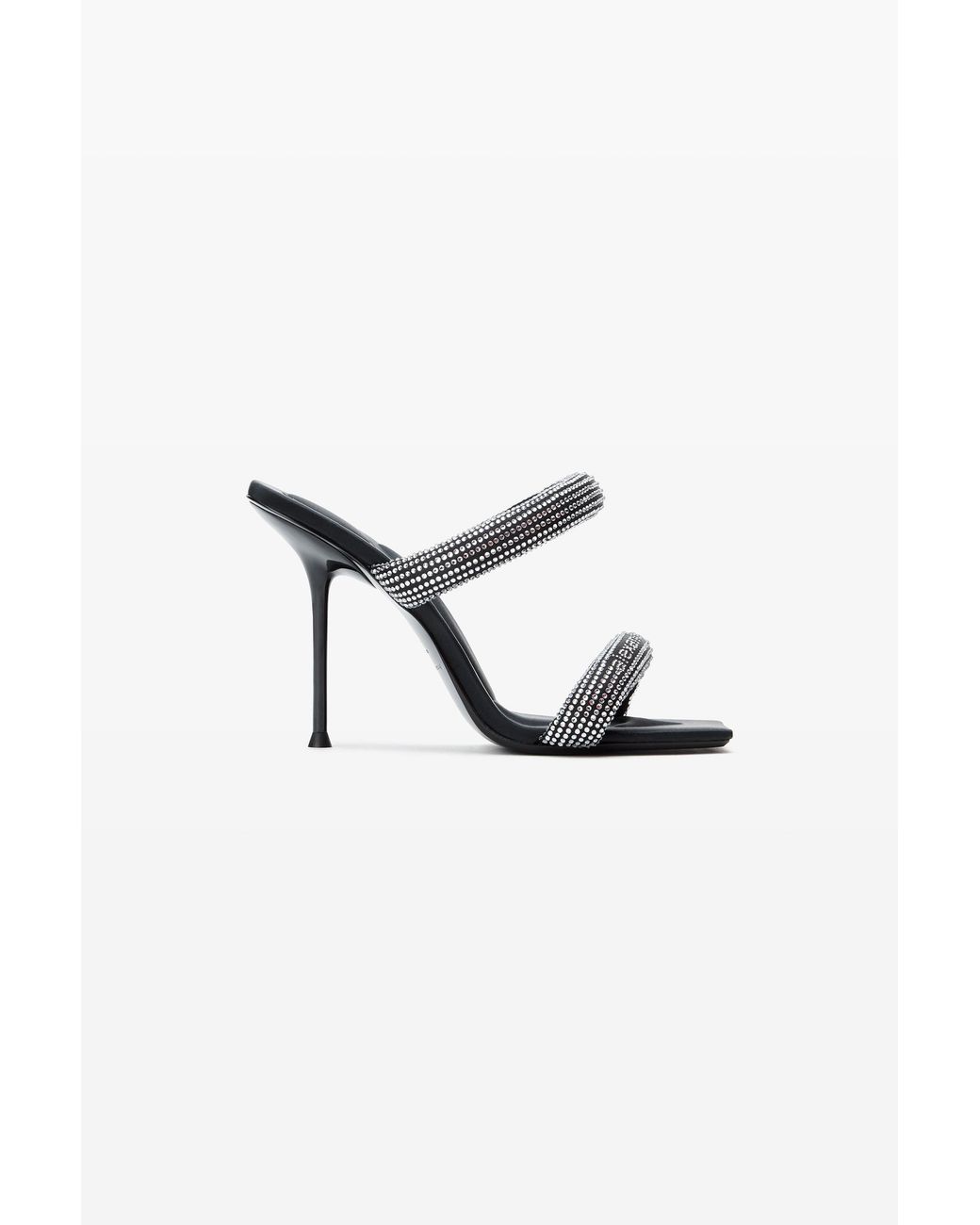 Alexander Wang Multicolor Julie 105Mm Crystal Hotfix Satin Tubular Sandal