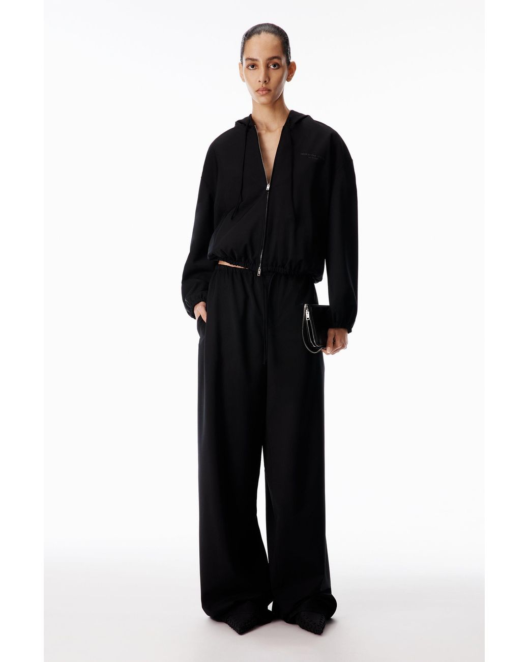 Alexander Wang Black Mid-Rise Track Pant