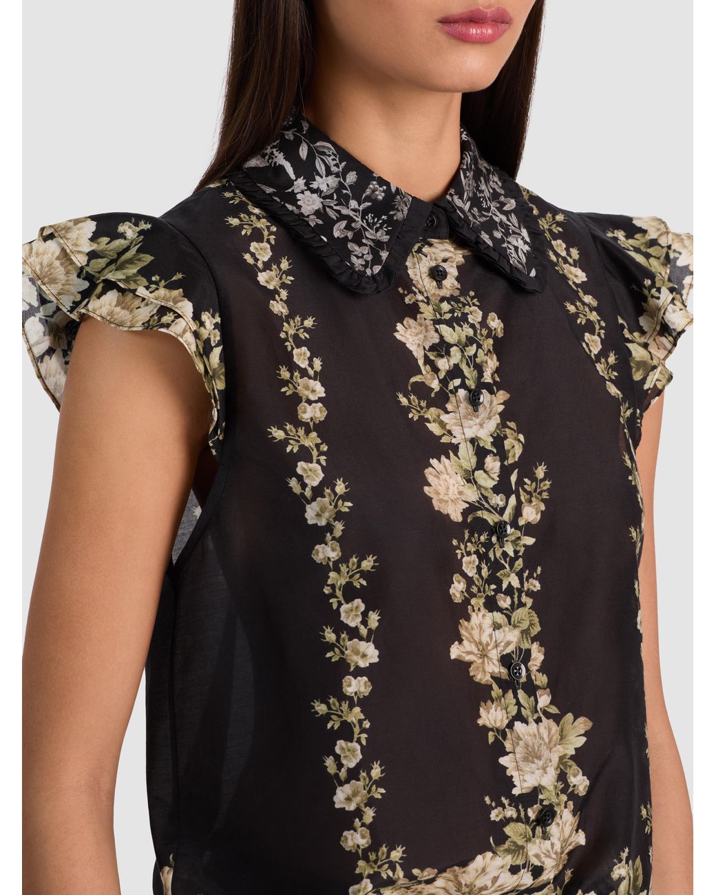 Alice + Olivia Black Alice + Olivia Martel Blouse