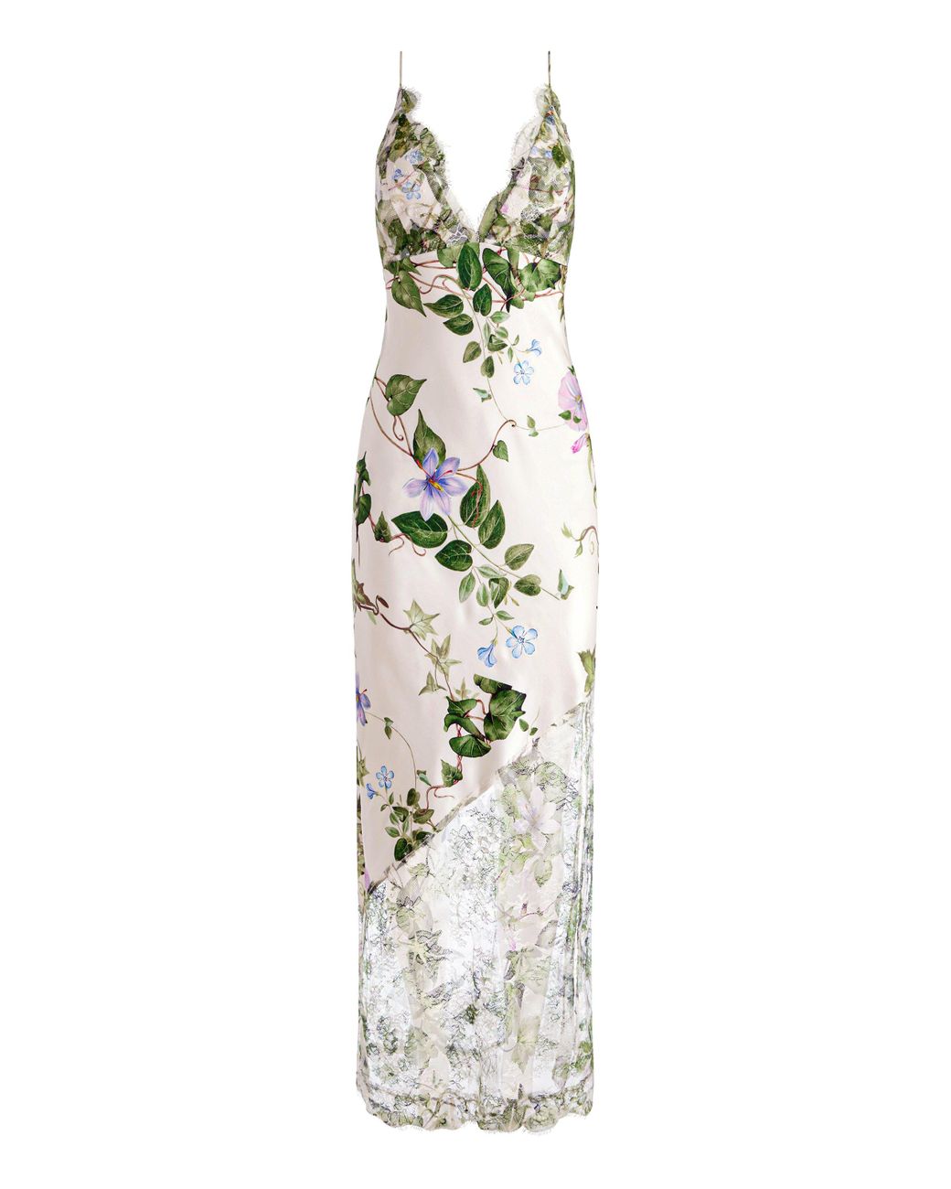 chinese dress ladies Briony Asymmetrical Maxi Dress in Pink & Blue Floral