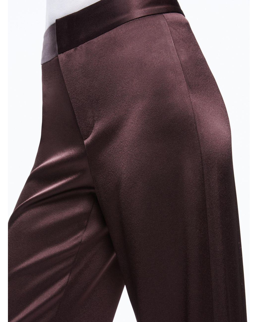 Side Slit Satin Pants