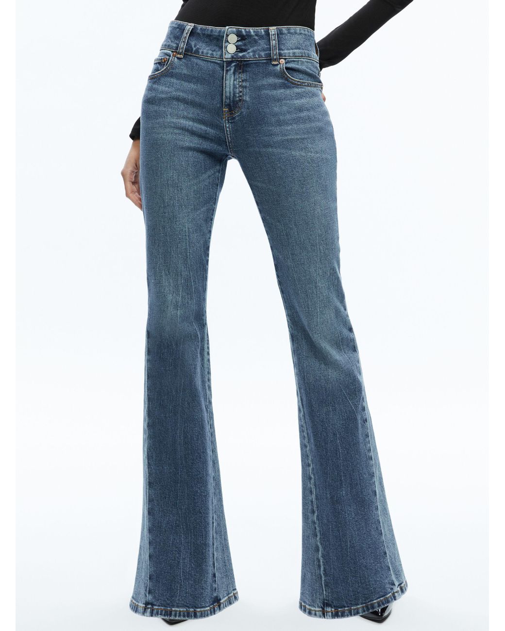 Alice and olivia bell bottom jeans 2025
