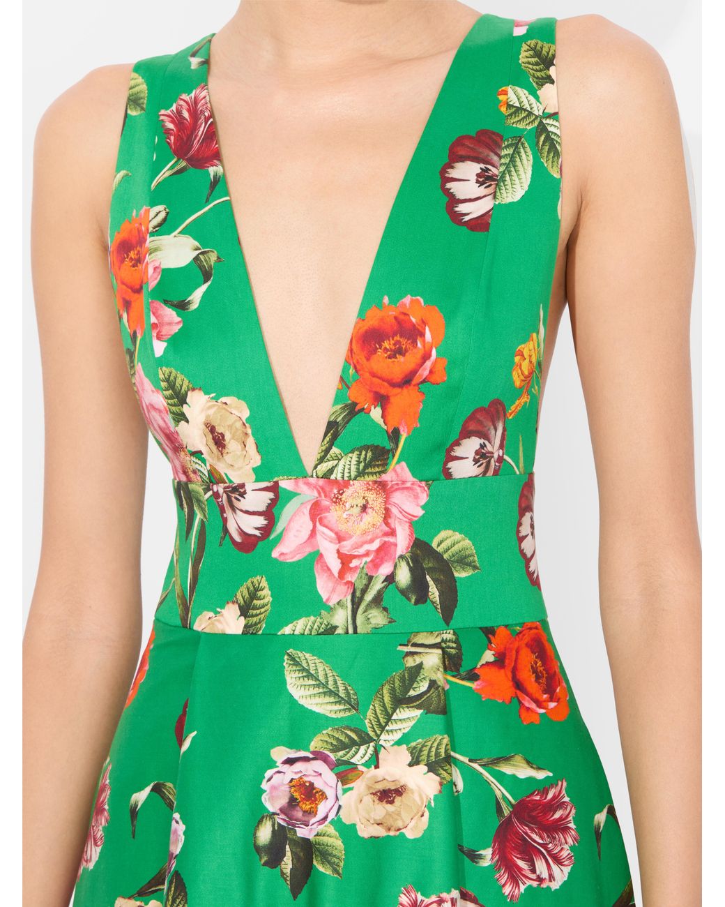 Alice + Olivia Lila Structured Maxi Dress in Green | Lyst Alice + Olivia Lila Structured Maxi Dress in Green | Lyst