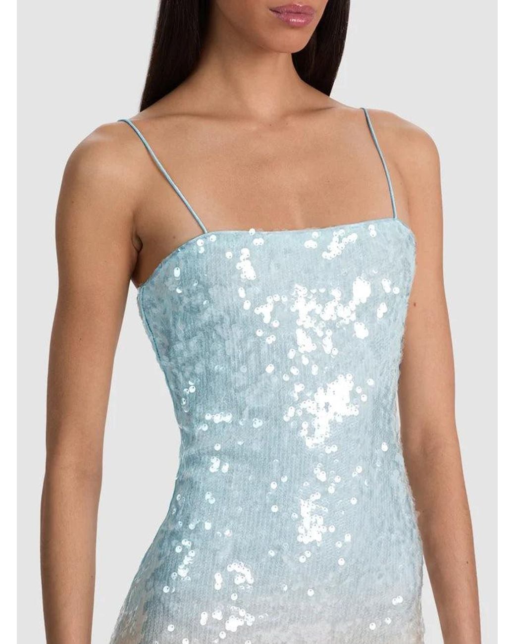 Alice + Olivia Fifi Sequin Midi Dress in Metallic | Lyst