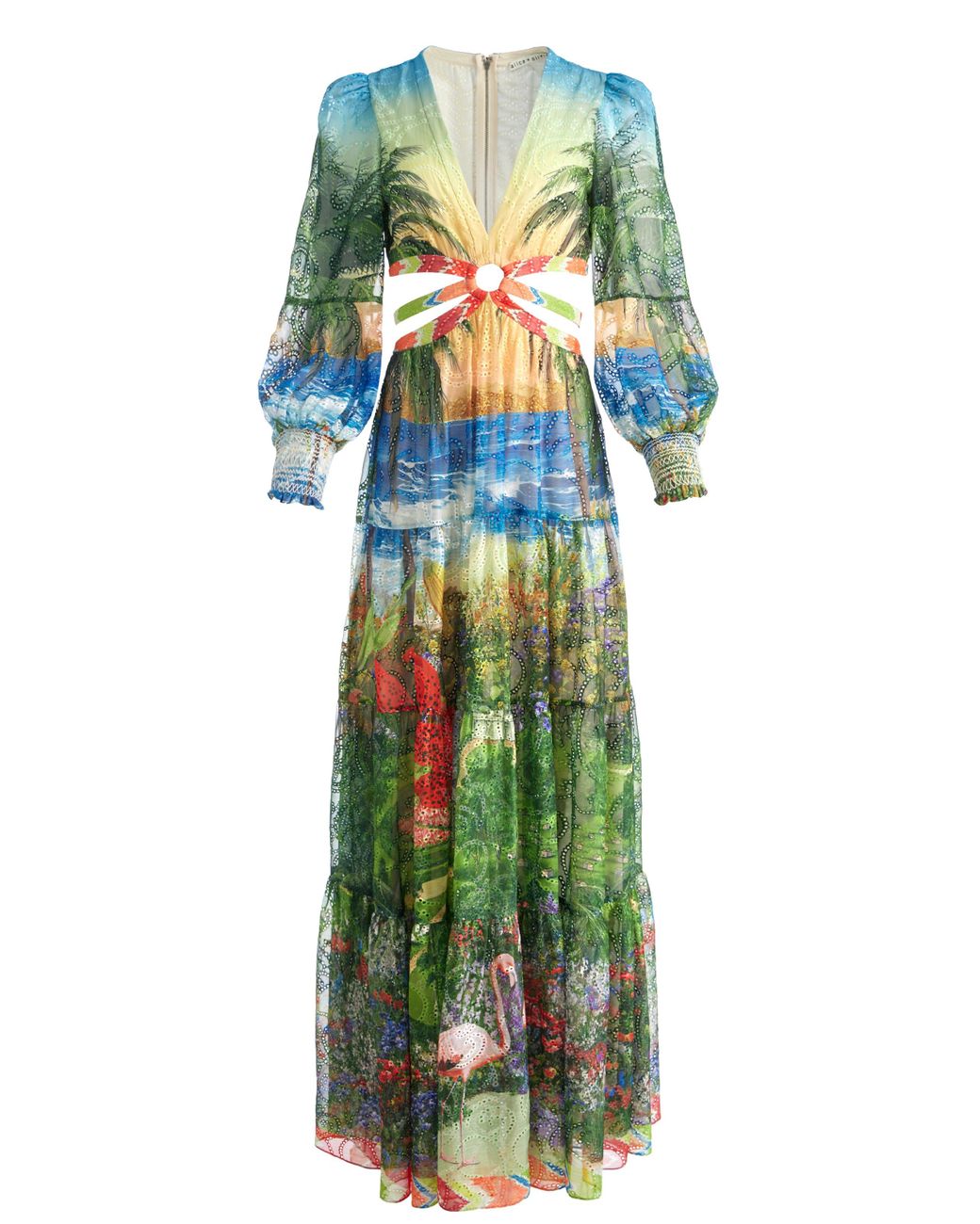 （US発）Alice+Olivia PATRICA ティアードドレス Patrica Tiered Dress In Black | Alice + Olivia