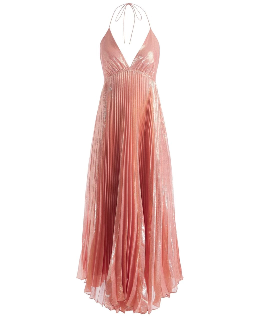 Alice + Olivia Adalyn Halter Maxi Dress in Pink | Lyst