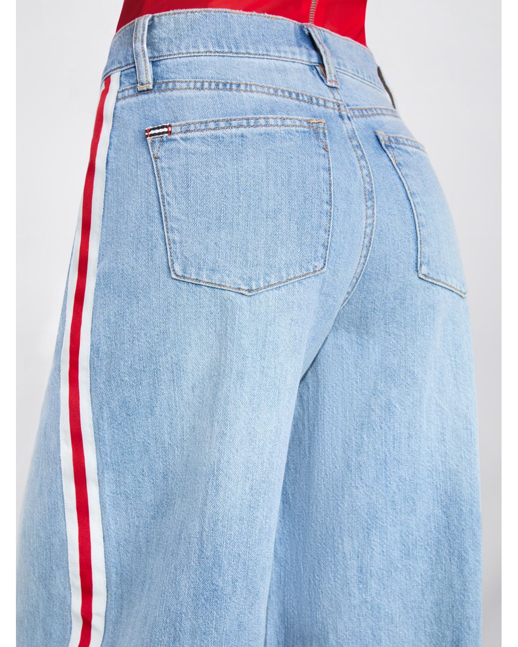 Alice + Olivia Wallie Cuff Jean in Blue | Lyst