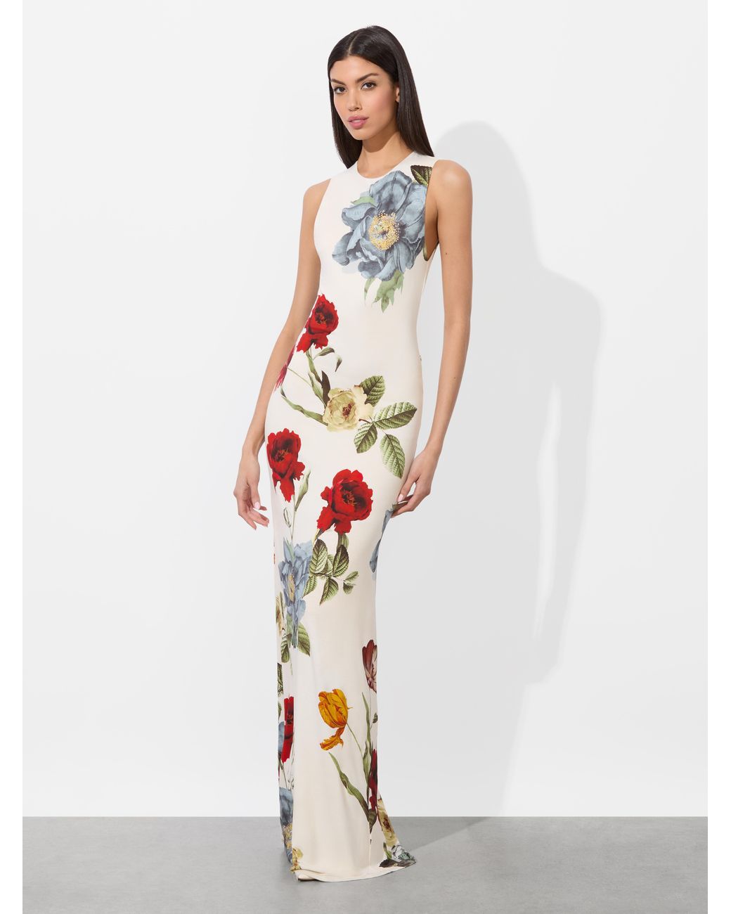 knee length dresses for ladies Alice + Olivia Miranda Faux-Leather Midi-Dress in Off White