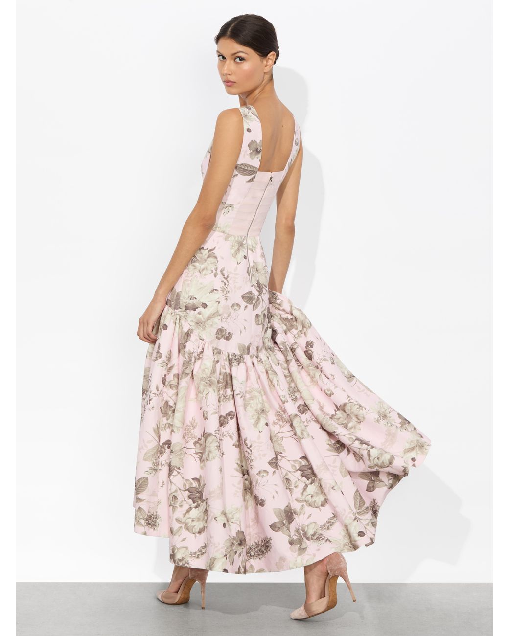 【Alice + Olivia】Lila フィット&フレア マキシドレス Alice + Olivia Lila Structured Midi Dress in Pink | Lyst