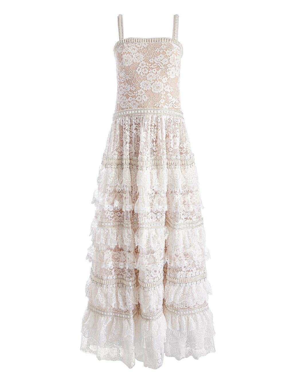chinese dress ladies Stratus Lace High Neck Maxi Dress | Ivory | Dresses main image 0