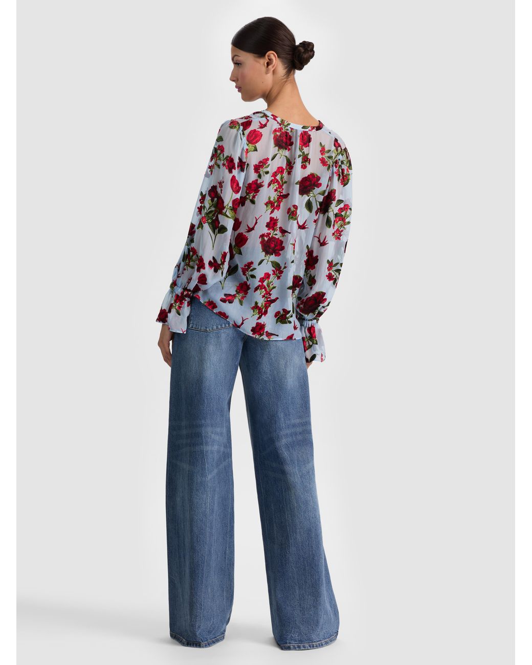 Alice + Olivia Blue Moranne Blouse