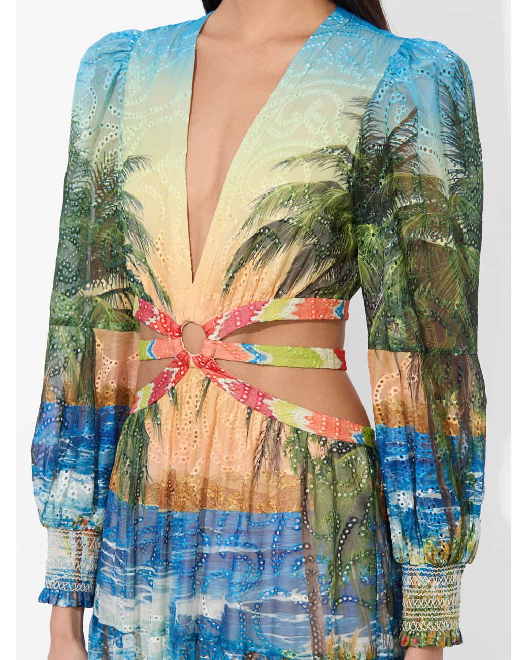 （US発）Alice+Olivia Patrica ティアード ドレス Alice + Olivia Patrica Tiered Dress in Green | Lyst