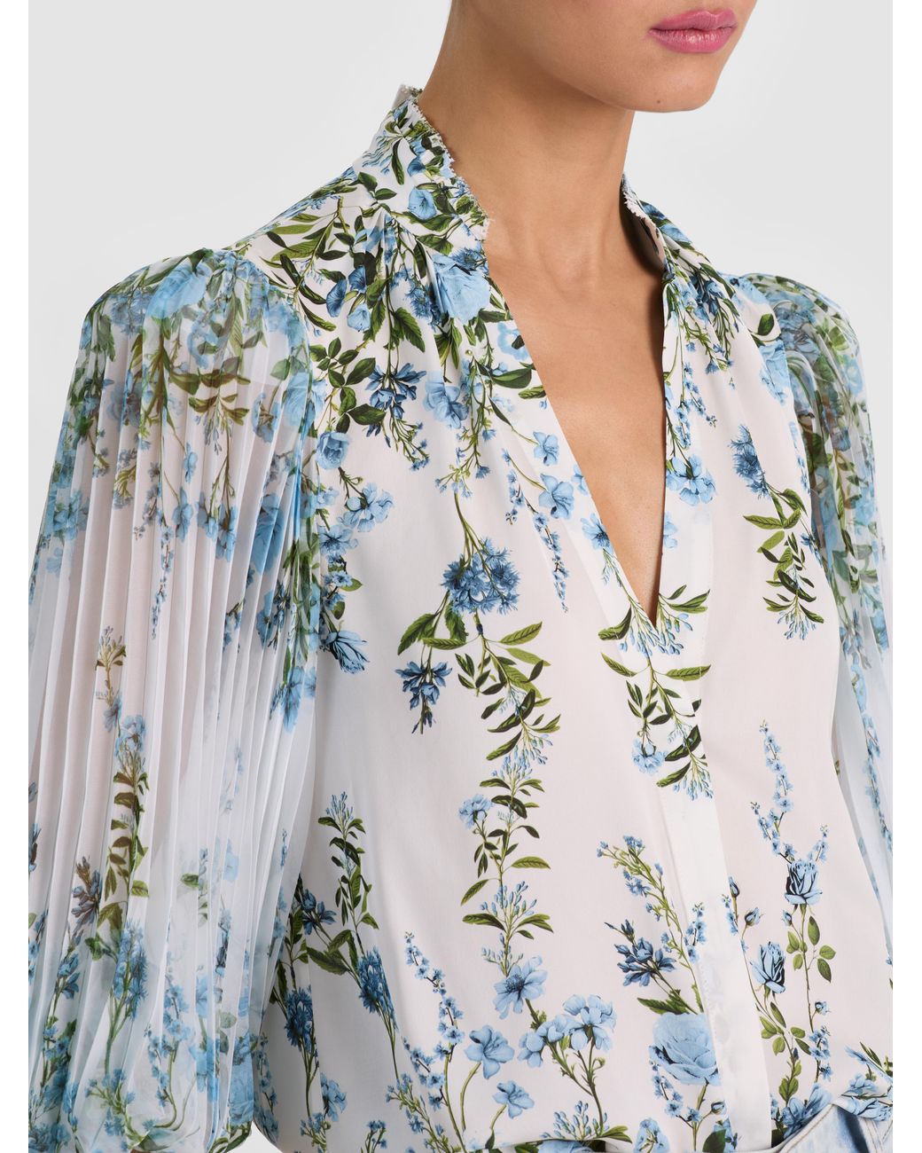 Alice + Olivia White Ilan Button Down Blouse