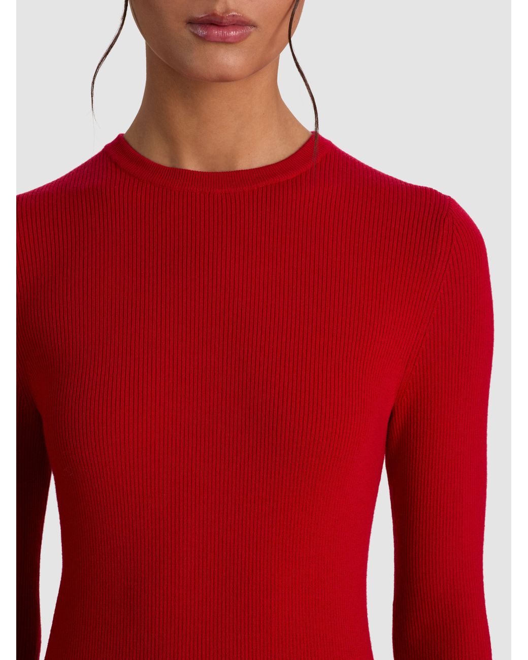 Alice + Olivia Red Sherman Wool Pullover